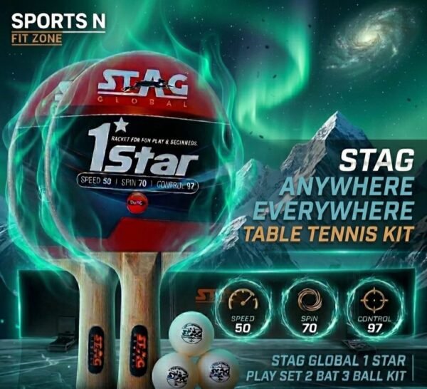 STAG ANYWHERE EVERYWHERETABLE TENNIS KIT WITH PLAYANYWHERE NET