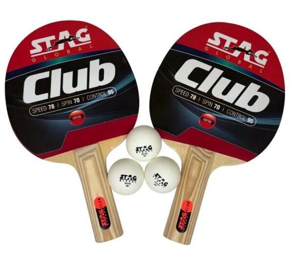 STAG CLUB PLAYSETWITH 2 BATS | 3 BALL TABLE TENNIS KIT