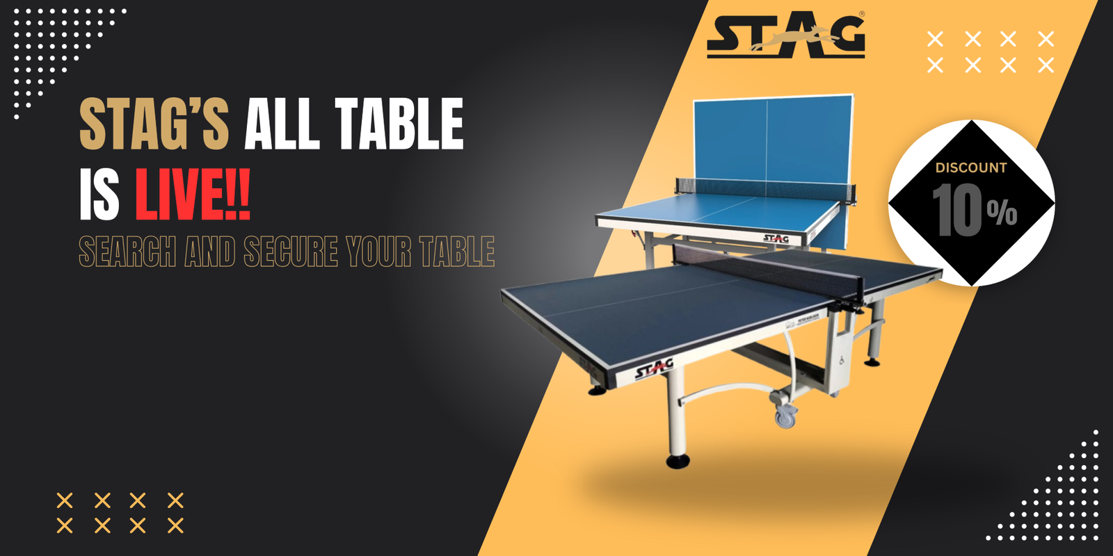 Stag table banner